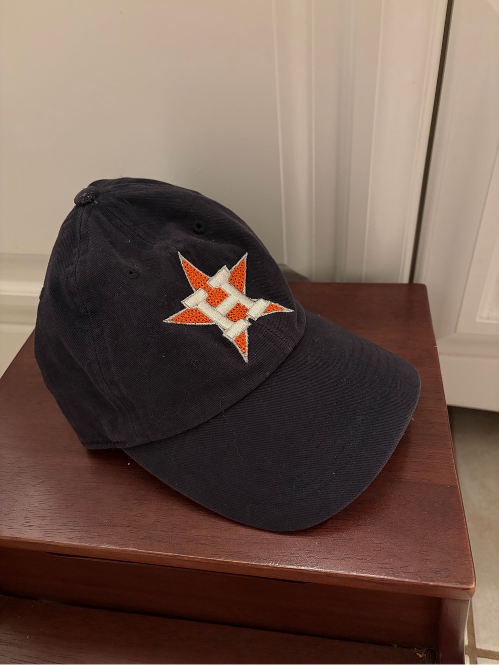 Houston Astros Sequin Snapback Hat Navy Orange White Women’s